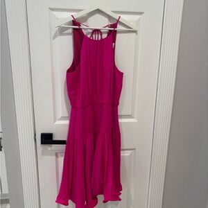 Vibrant Pink Sleeveless Dress